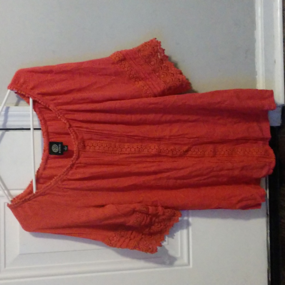 Bobeau women's blouse, size L , color pinkish orange